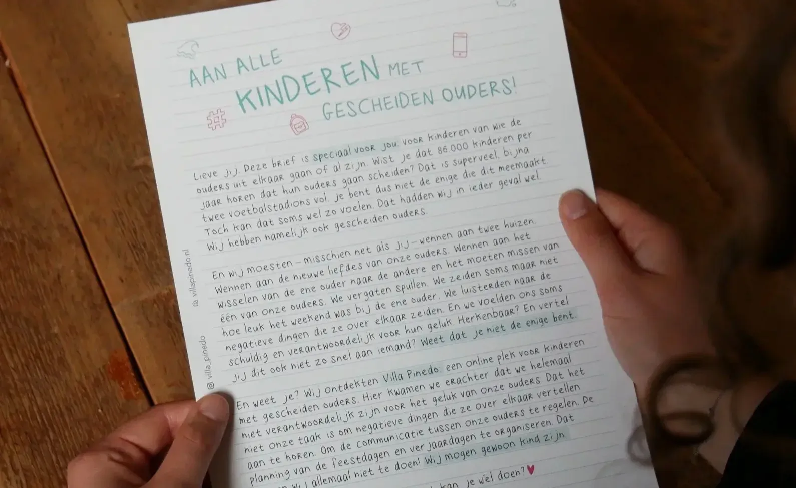 Handen houden een open brief voor kinderen met gescheiden ouders